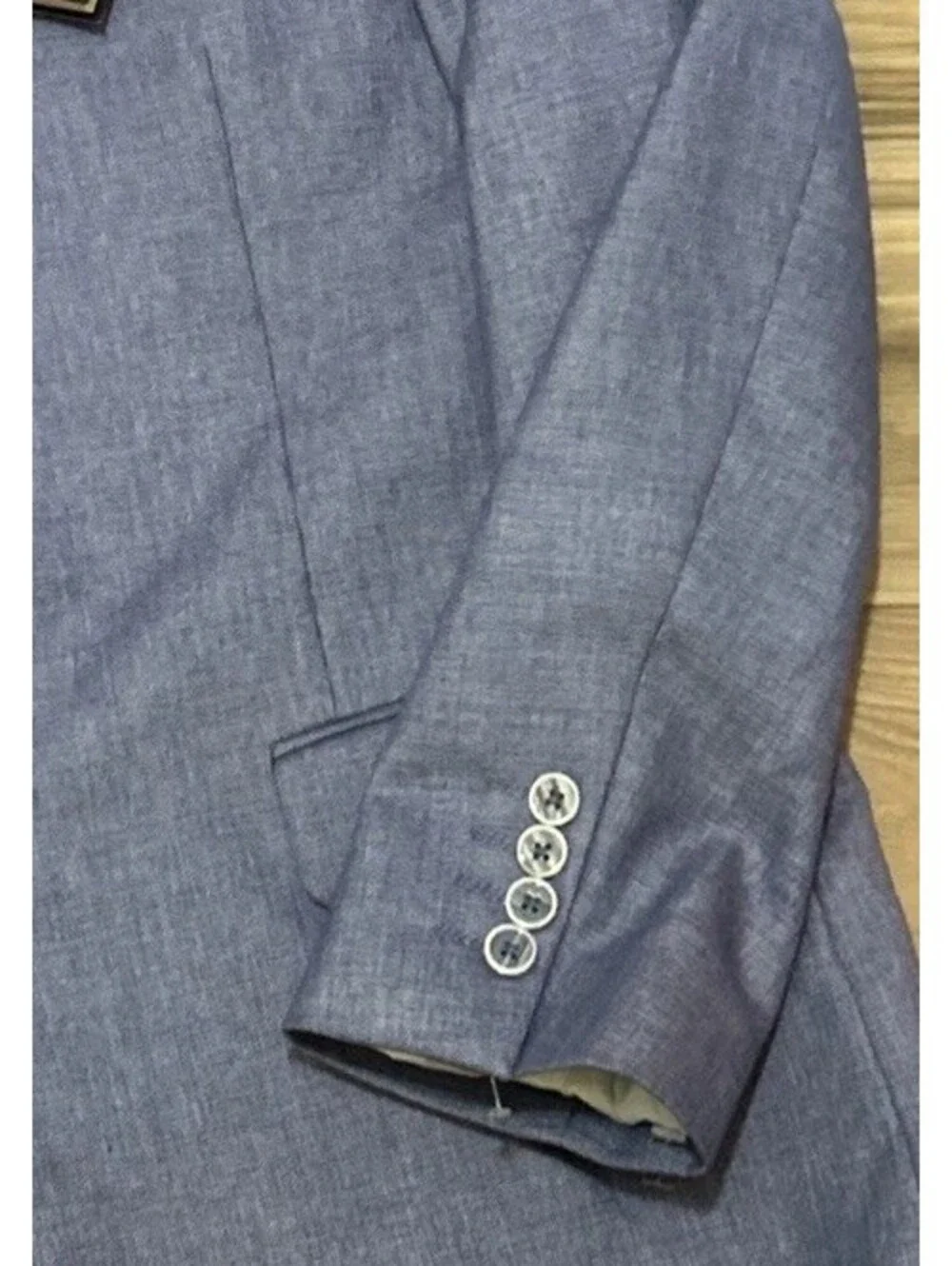Alan Flusser Size L NWT Blue Sports Coat Blazer Lined Pockets Single Breasted